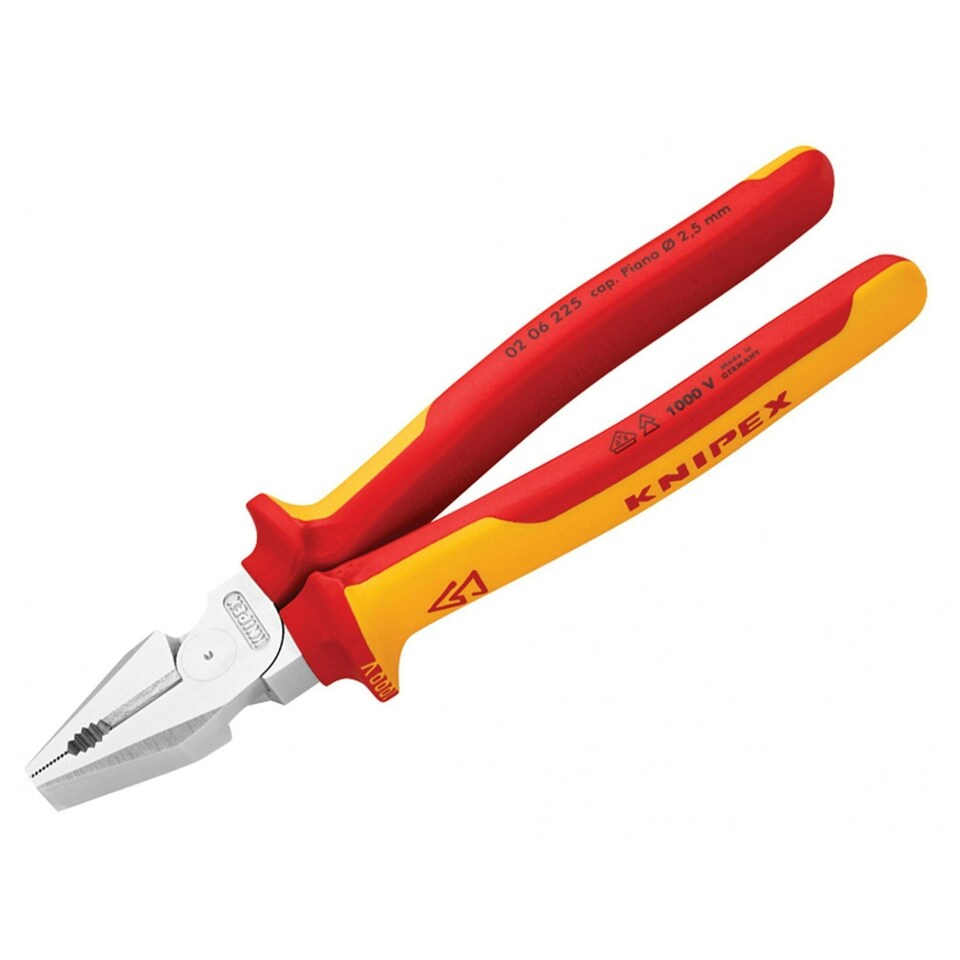 Knipex Vde High Leverage Combination Pliers - Multi Colour - 225mm
