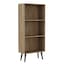 Oak Bookcase & Black Leg