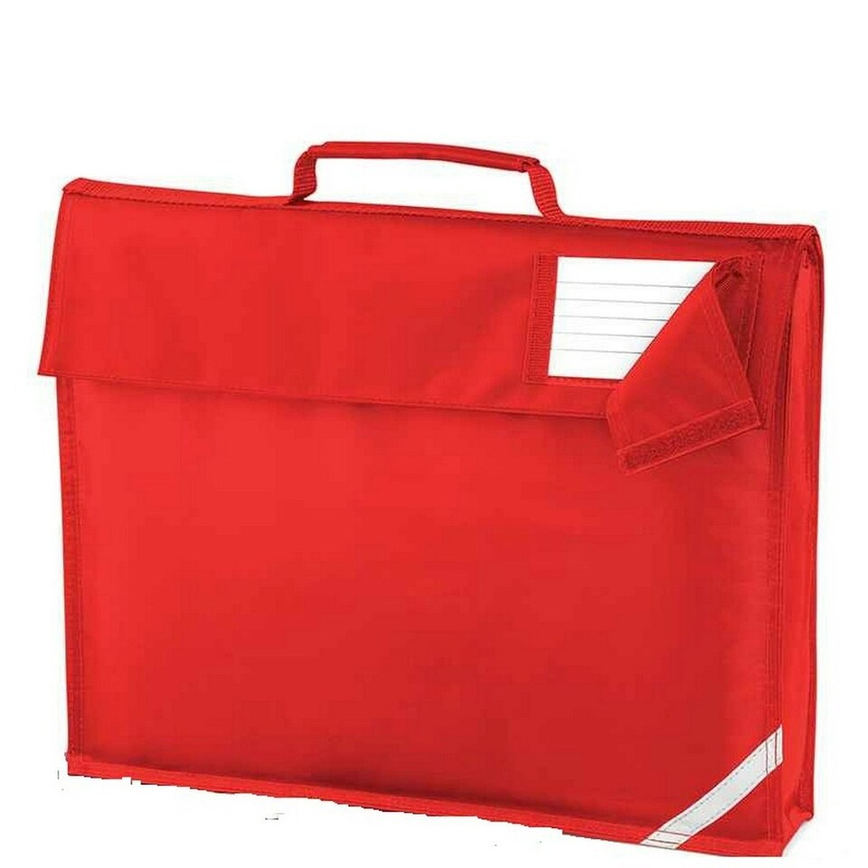Quadra Childrens/Kids Reflective Book Bag - Bright Red - One Size