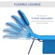 image 3 of Outsunny Sun Lounger with Reading Hole, Folding Garden Lounger, Blue