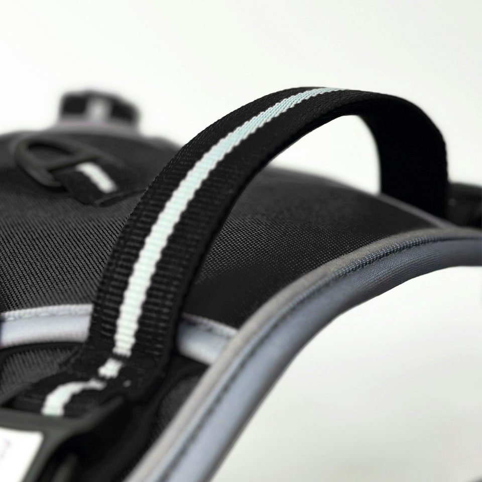 image 1 of HugglePets Activity & Travel Dog Harness Black | L