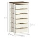 image 5 of HOMCOM Bedroom Chest of Drawers, 6-Drawer Dresser, Tall Storage Drawer Unit with Steel Frame for Living Room, White