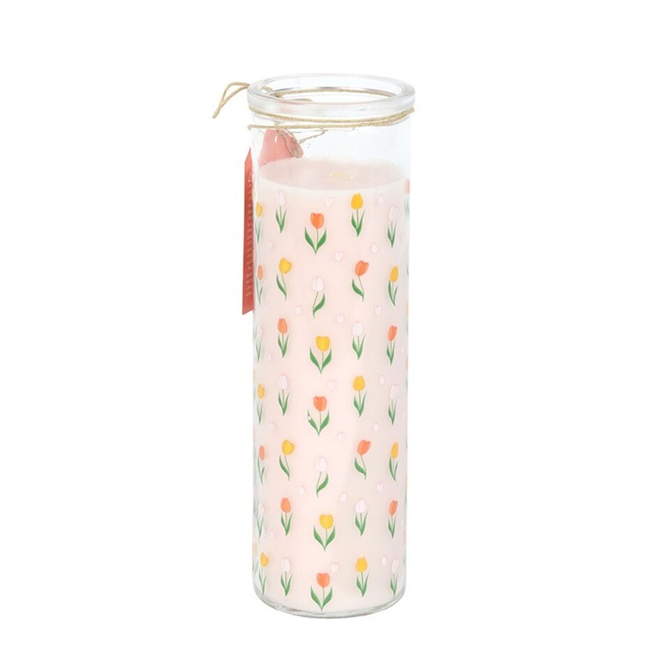 image 1 of Something Different French Tulip Tube Candle | Pink | Pastel Pink/Yellow/Orange | One Size | 1