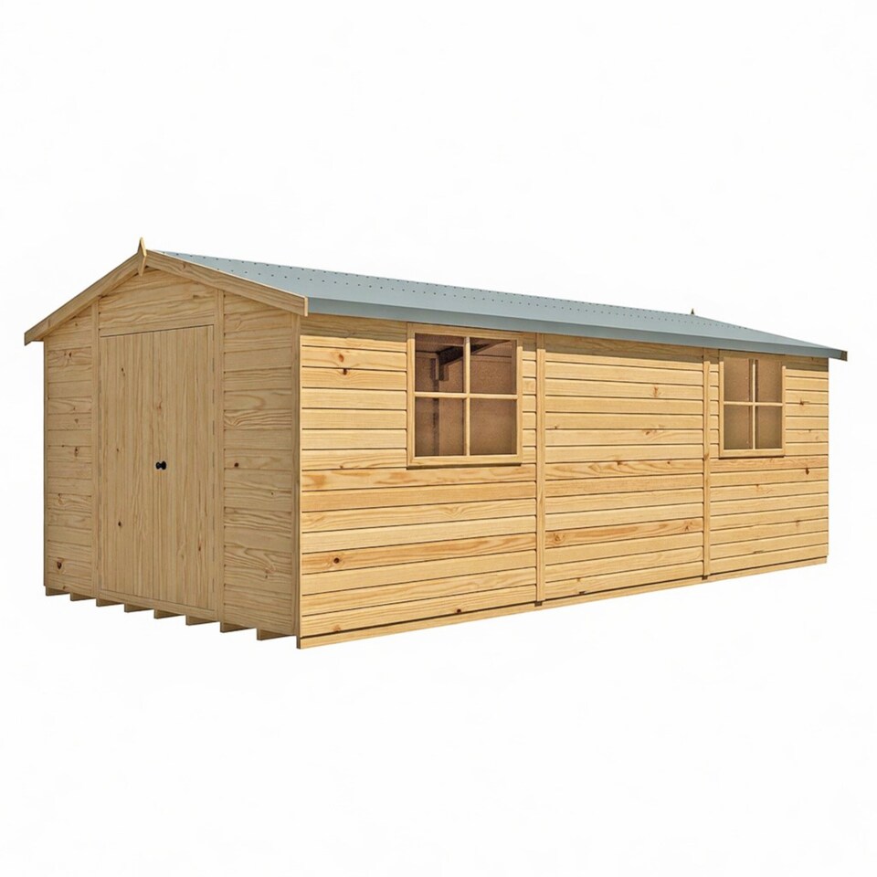 image 1 of Bison 20 x 10 Heavy Duty Shiplap Shed inc Double Door