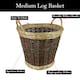 image 4 of JVL Two Tone Willow Log Basket Medium, 50x40cm | Brown