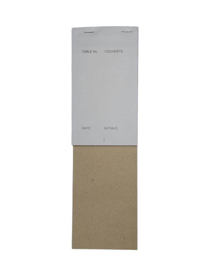 image 1 of Pack of 10 95mm x 165mm White Duplicate Carbonless Restaurants Service Pads