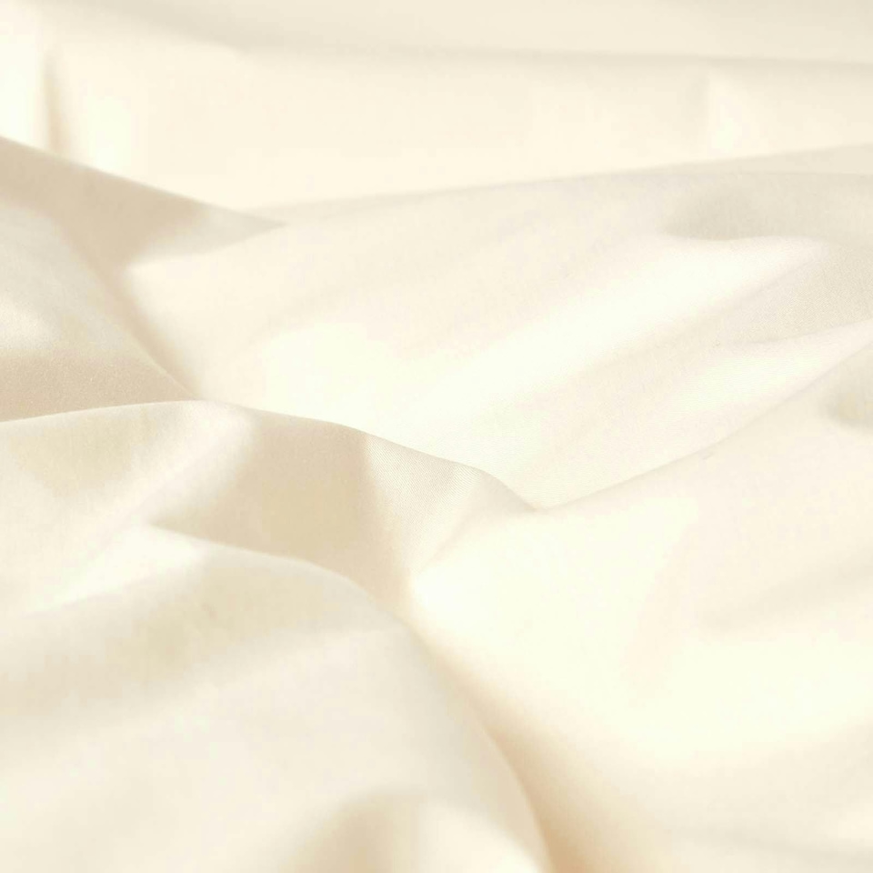 image 1 of Homescapes Cream Cotton Duvet Cover Set - 200 Thread Count - Double | Cream | Double