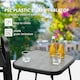 image 4 of Outsunny 3PCs Bistro Set with Breathable Mesh Fabric Stackable Chairs