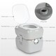 image 8 of Outsunny Portable Toilet with Detachable Tanks for Camping, Grey