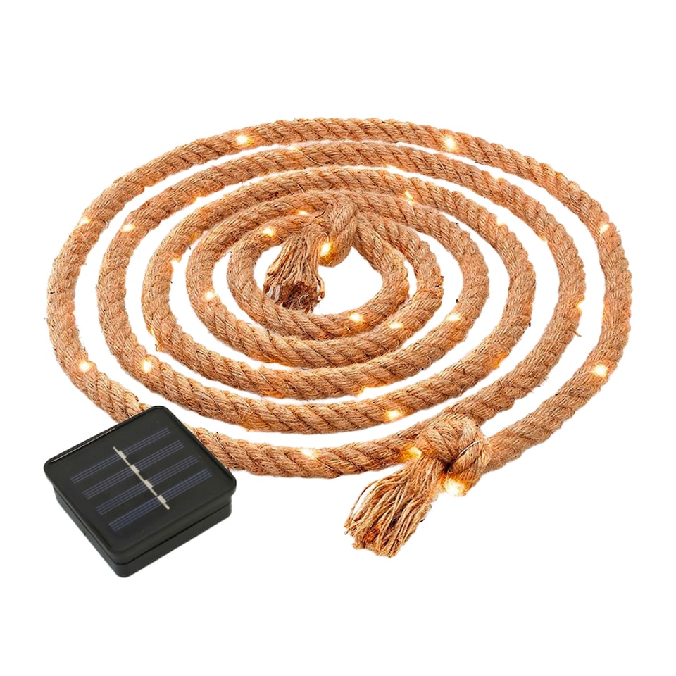 image 1 of Gardenwize Solar Rope String Lights 4m Outdoor Garden 2 Pack