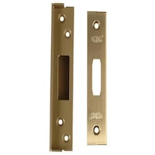 Union Strongbolt 2100 Mortice Deadlock Rebate Kit 13Mm Polished Brass Box