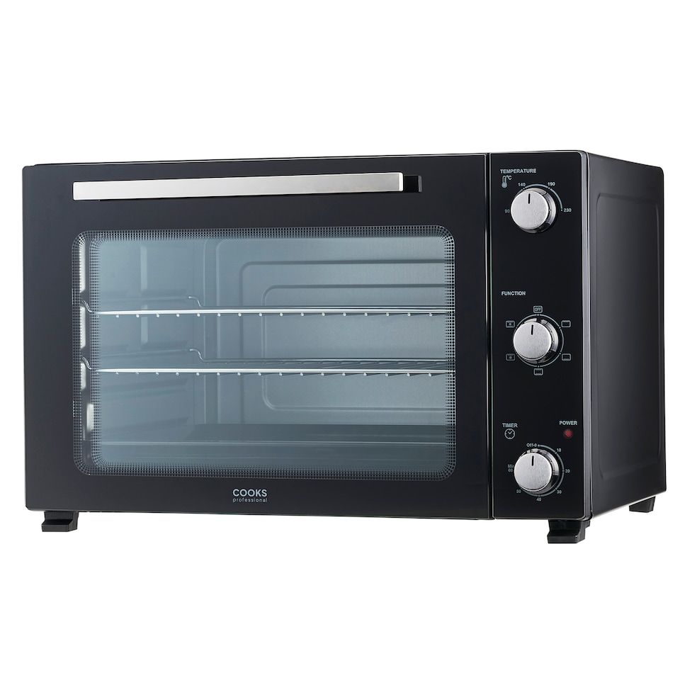 image 1 of Cooks Professional 60L Mini Oven - X-Large Electric Countertop Cooker with Adjustable Temperature & Timer