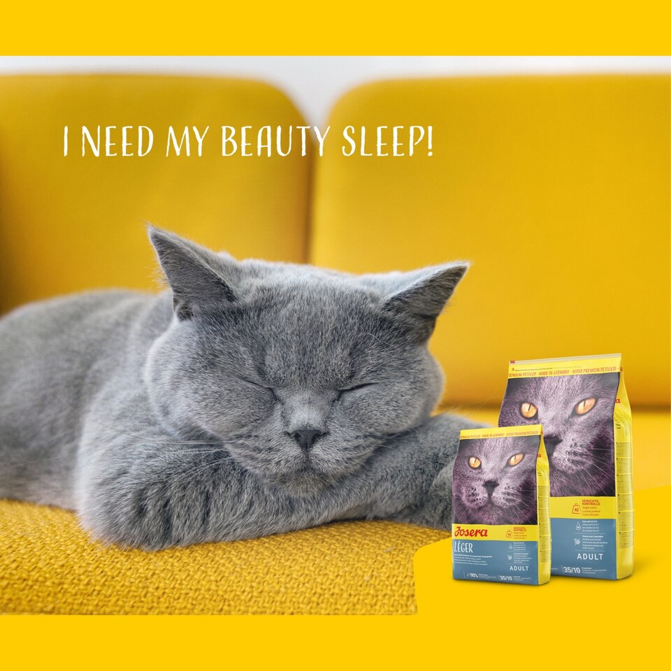 image 1 of Josera Leger complete adult cat food | For weight control | Lower calorie | Extreme Anti-Hairball | Chicken & Liver | Herbs & Fruit | Urinary pH | 10kg