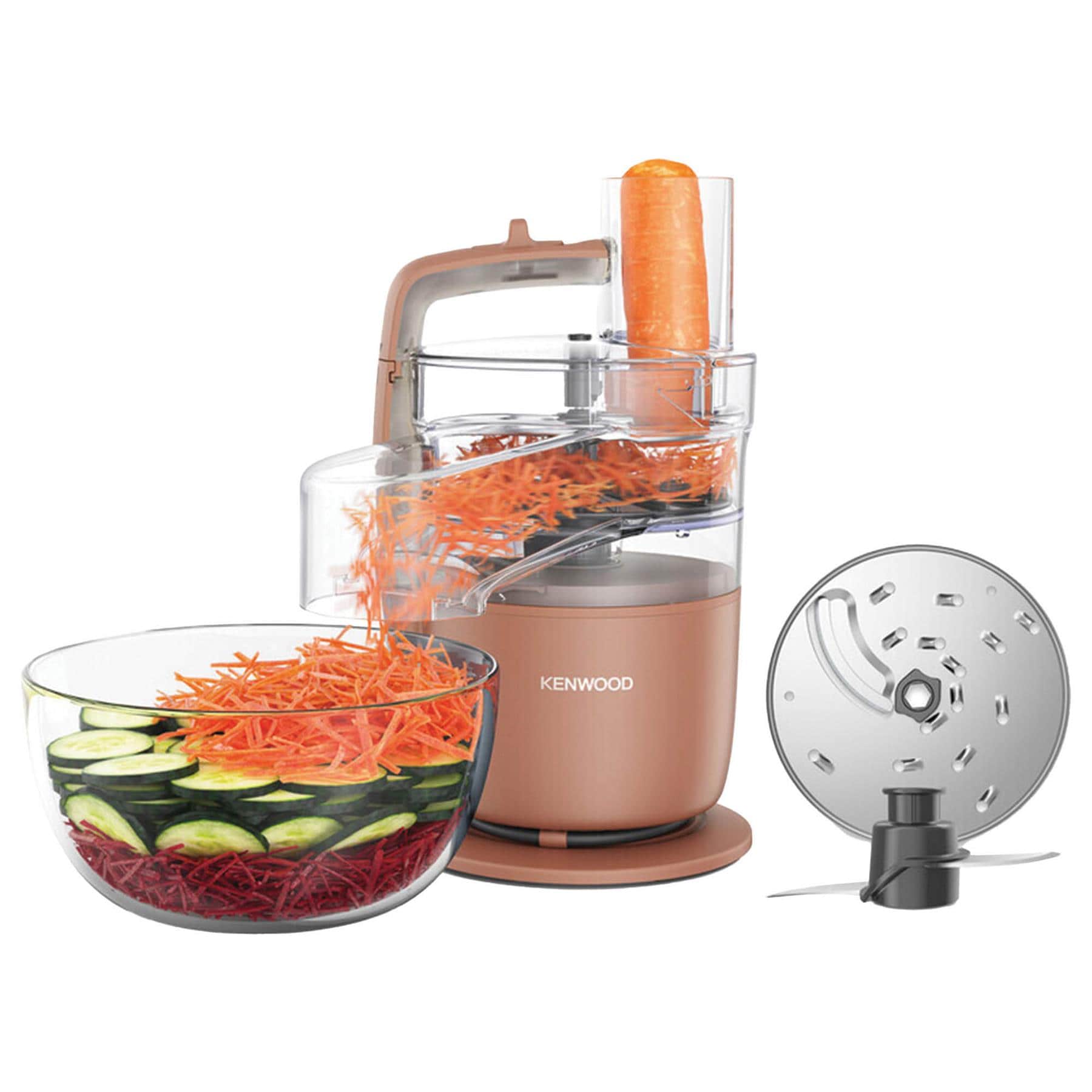 Kenwood 650w 1.3l Multipro Go Super Compact F/p Clay Red - Tesco