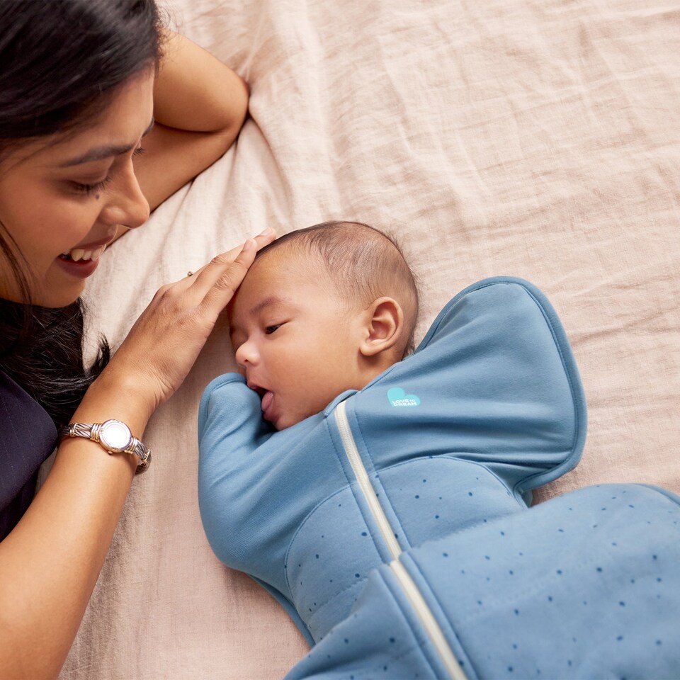 image 1 of Love to Dream Swaddle Up Storm Blue 2.5 TOG Baby Swaddle - 3.5-6kg