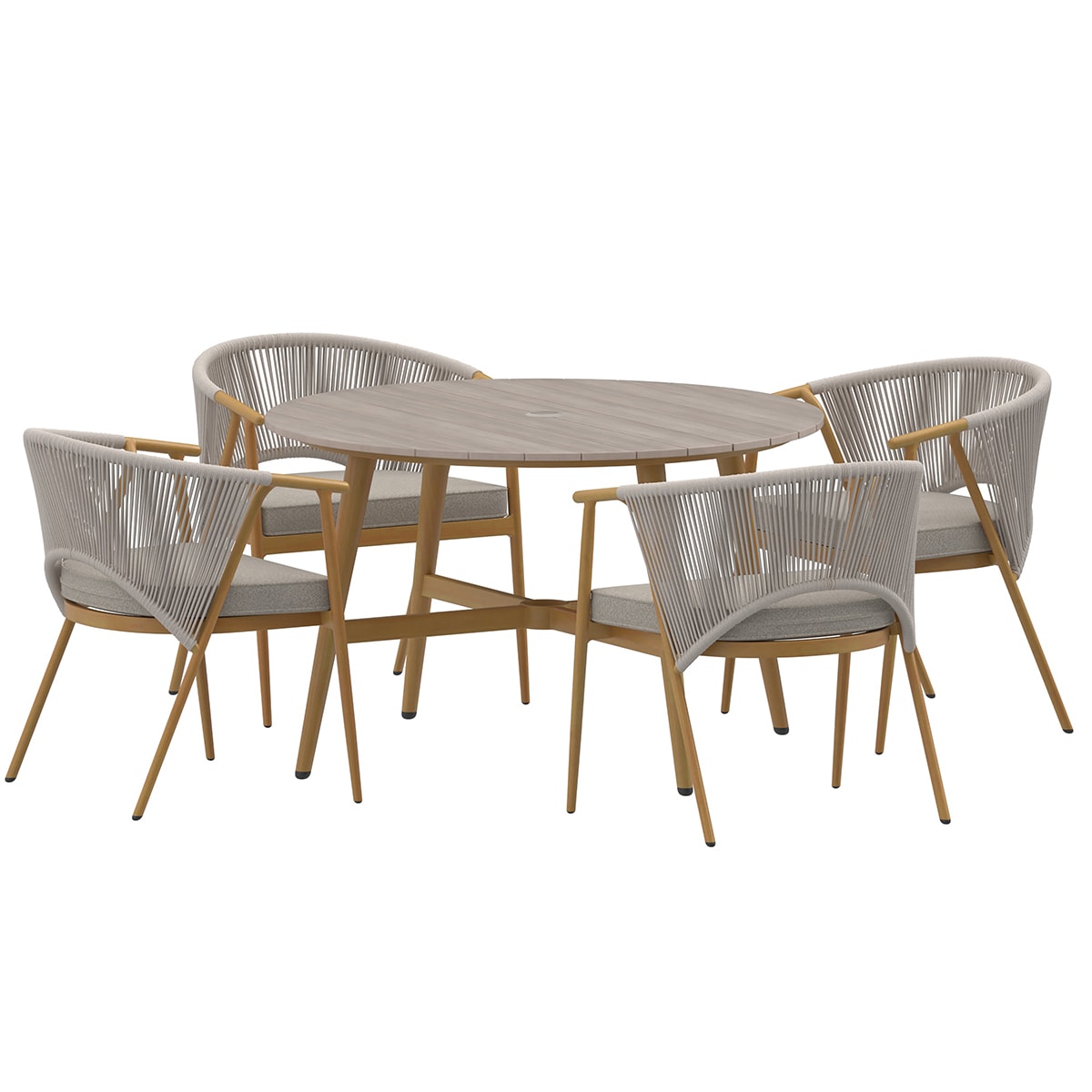 Charles Bentley Almada 4 Seater Dining Set