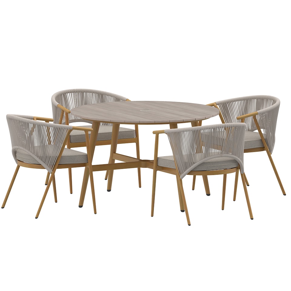 image 1 of Charles Bentley Almada 4 Seater Dining Set