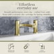 image 2 of Cascade Round Deck Mounted Bath Filler Tap - Brushed Brass | Copper | Brushed Brass | 1