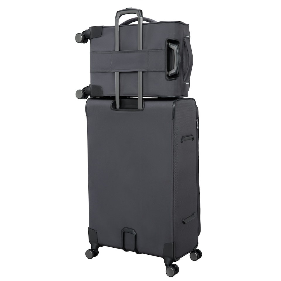 image 1 of IT Luggage Teleported Warm Charcoal Expandable Cabin Suitcase with TSA Lock Grey | Cabin Bag
