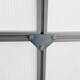 image 9 of Outsunny Polycarbonate Walk-in Garden Greenhouse w/ Sliding Door Silver Tone | Silver | 1