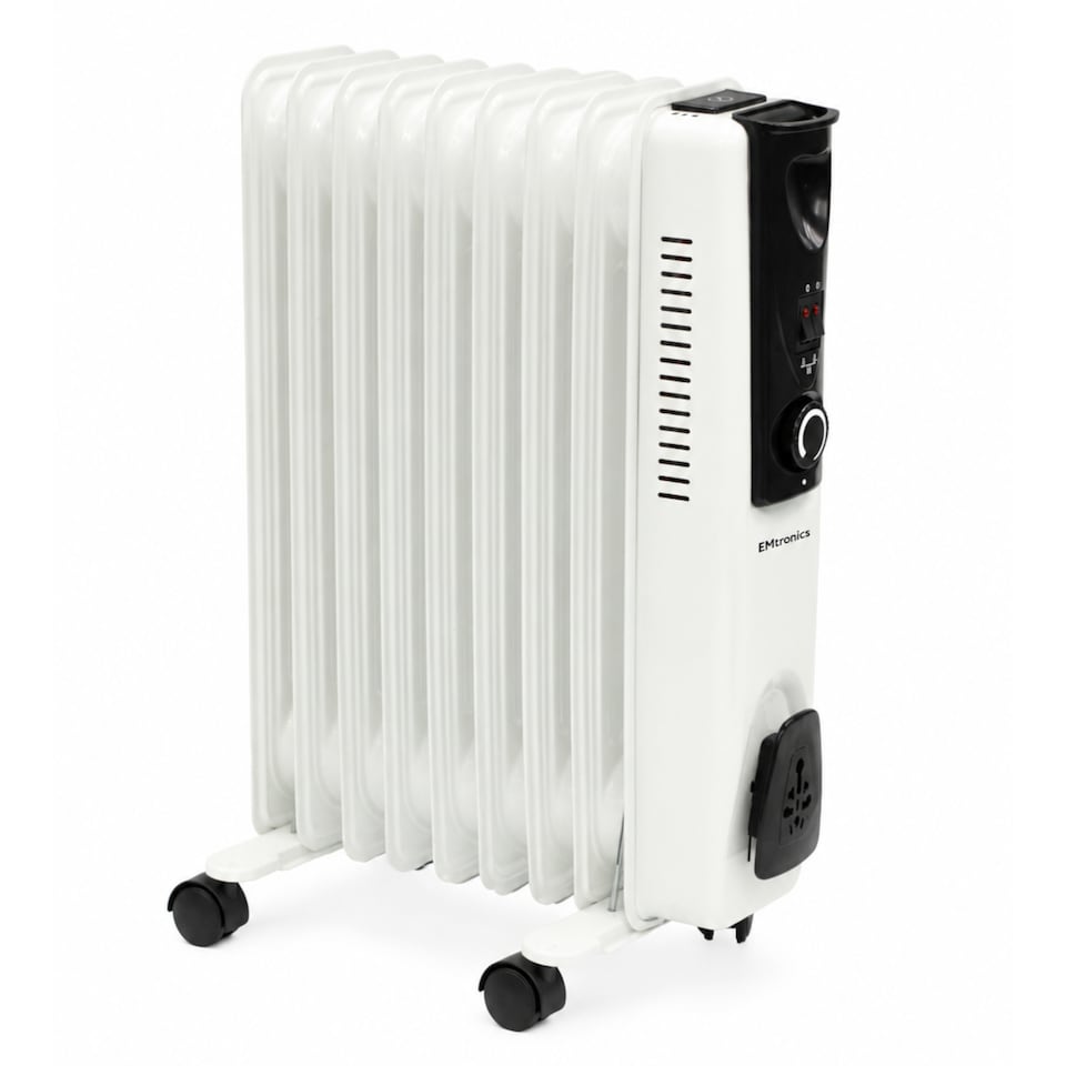 image 1 of EMtronics 9 Fin Oil Filled Heater Radiator - White