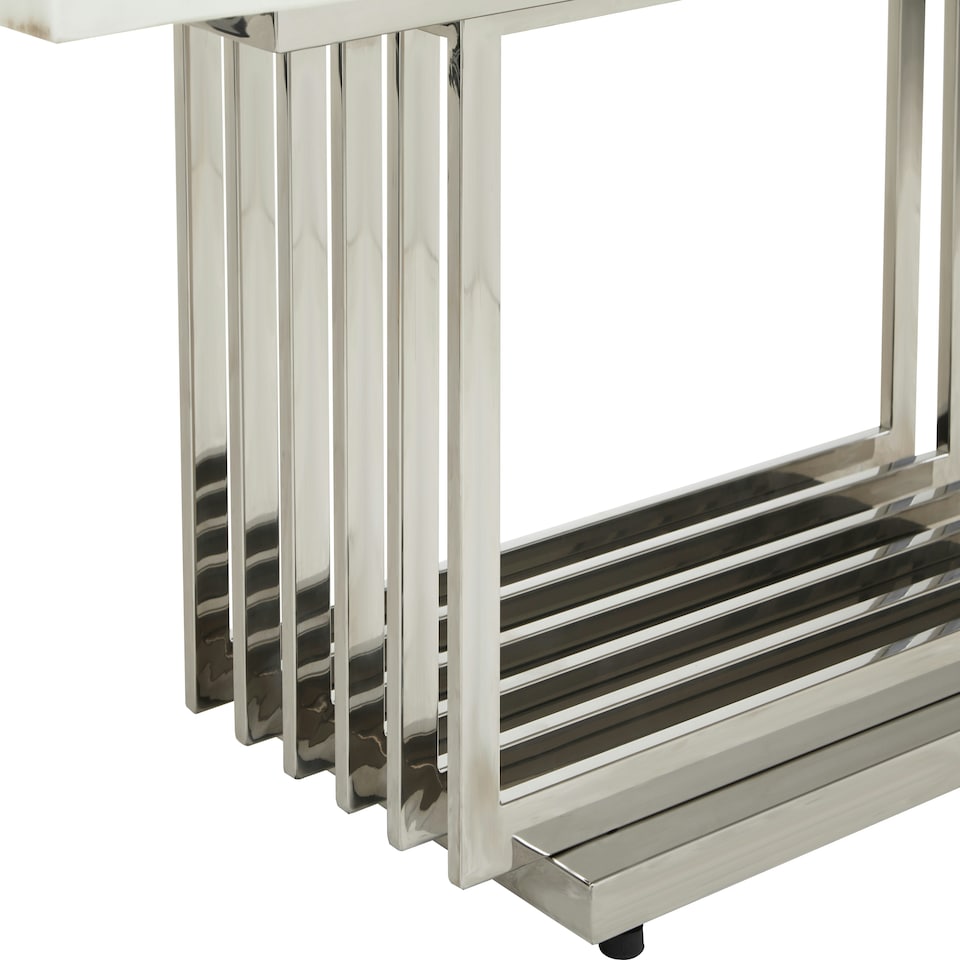 image 1 of Interiors by Premier White Marble Coffee Table Silver
