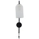 image 2 of Victoria - Black Plug in Wall Light with Frosted Glass Shade Black | White