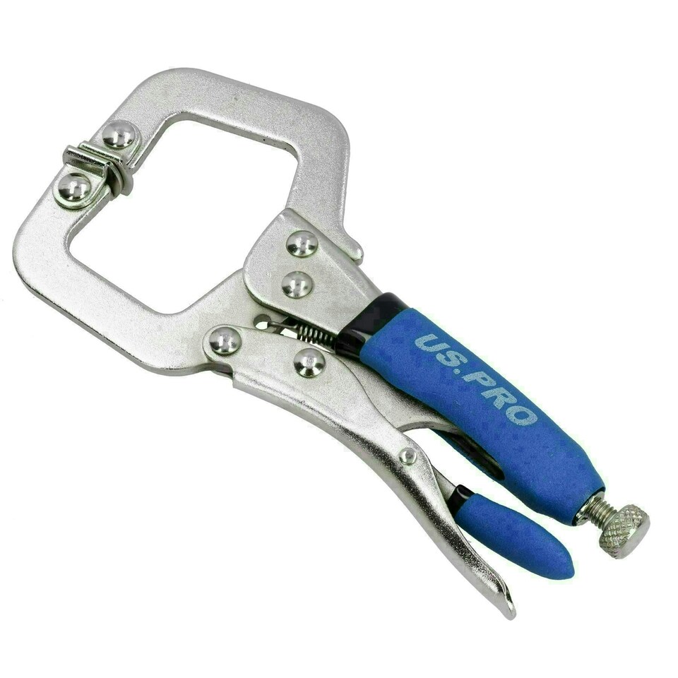 image 1 of 6" Welding Locking C Clamps Adjustable Fastener with Quick Release Grip 2 Pack