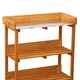 image 5 of Wooden Potting Table Flower Plant Workbench Garden Greenhouse | Brown