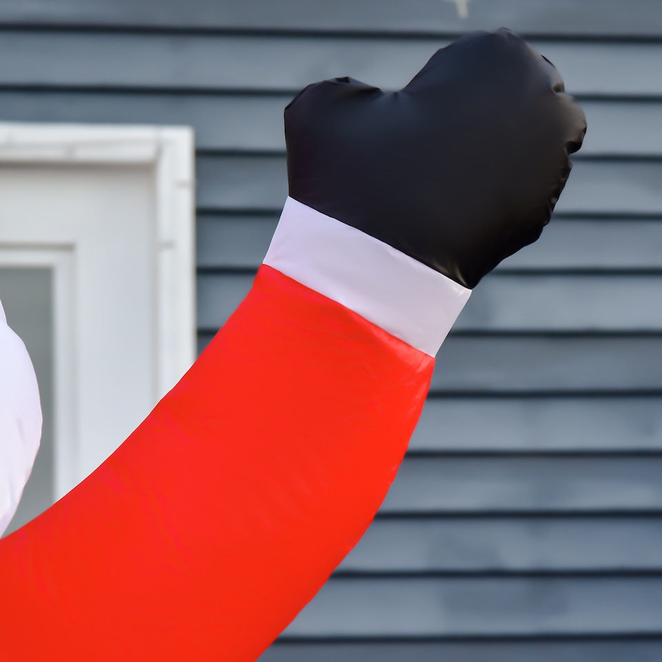 image 1 of HOMCOM 8ft Inflatable Christmas Santa Claus Xmas Decoration with LED Holiday Air Blown Yard Outdoor Decor