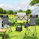 image 7 of Outsunny Set of 2 Reclining Camping Chairs Orange | Orange and Black