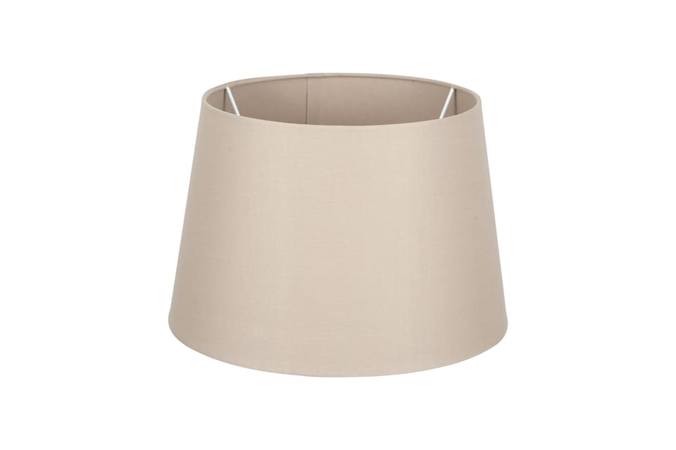 image 1 of 20cm Taupe Tapered Poly Cotton Lampshade for Table Lamps