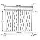 image 1 of Ripple Decking Fence Panel - Solid Steel - FIts Gap of 1130 mm x 813 mm High - Electro Galvanised/Black Powder Coated | Black | 1