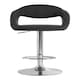 image 1 of Interiors by Premier Black Faux Leather Bar Chair, Backrest Breakfast Bar Chair, Footrest Living Bar Chair Kitchen