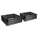image 1 of Harbour Housewares Square Galvanised Steel Raised Garden Beds - 90cm x 90cm - Anthracite - Pack of 2