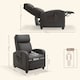 image 7 of HOMCOM Recliner Sofa Chair PU Leather Massage Armcair w/ Remote Control, Brown