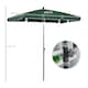 image 5 of Outsunny 2 x 1.3m Garden Parasol Umbrella, Outdoor Market Table Umbrella with Ruffles  Aluminium Pole, Rectangular Tilting Parasol Sun Shade Canopy, Green
