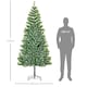 image 5 of HOMCOM 7FT Indoor Christmas Tree Artificial Decoration mas Gift with Metal Stand Branch Tips