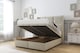 image 2 of Sloomy Beaumont Cream Plush Ottoman Bed With Mattress With 54" Wingback Headboard 3' Single