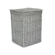 image 4 of Set of 2 Grey Wash Square Laundry Basket with Grey Sage Lining | Grey | Grey