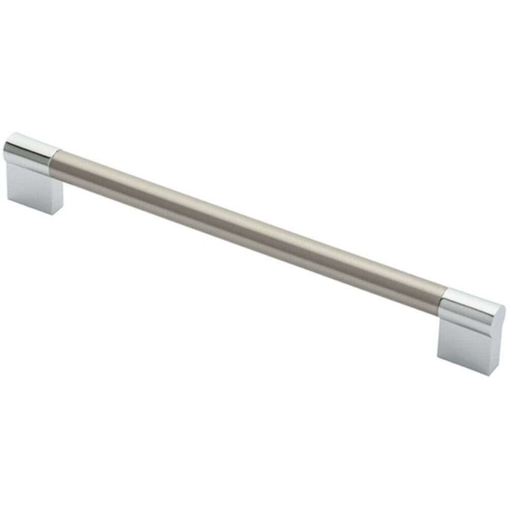 Loops Keyhole Bar Pull Handle 236 x 14mm 224mm Fixing Centres Satin Nickel & Chrome in Metallics