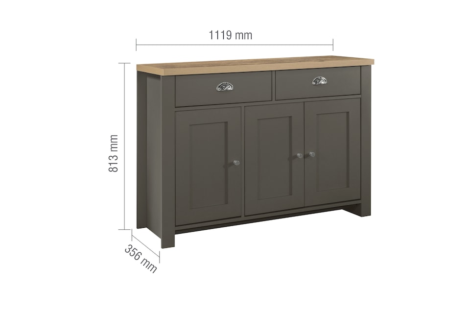 image 1 of Highgate 3 Door 2 Drawer Sideboard