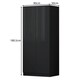 image 2 of FWStyle Stora 2 Door Wardrobe - Black Gloss Front Black