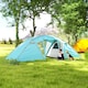 image 8 of Outsunny 4-6 Man Family Camping Tent with 2 Bedrooms, a Living Room | Blue | Blue
