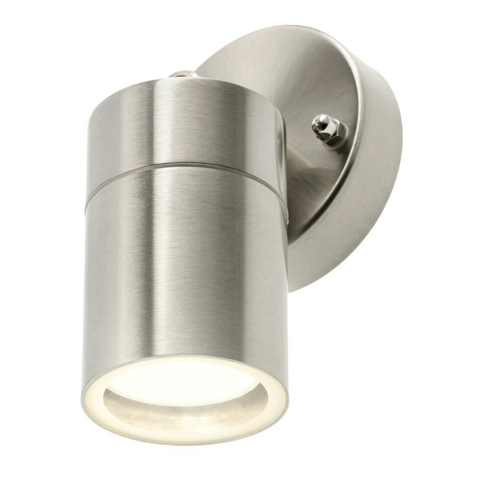 image 1 of CGC ALESHA Stainless Steel Adjustable Outdoor Wall Spotlight Silver