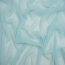 Minerva Core Range Blue Light Sheer Chiffon Fabric for Dressmaking, 110cm / 43" Wide - per metre