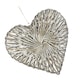 image 2 of Small Wicker Heart Wreath Grey Wash Finish | Brown | Natural