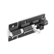 Securit Tower Bolt - Black - 75mm