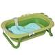 image 1 of HOMCOM Baby Bath Tub for Toddler Foldable w/ Baby Cushion for 0-3 Years Green