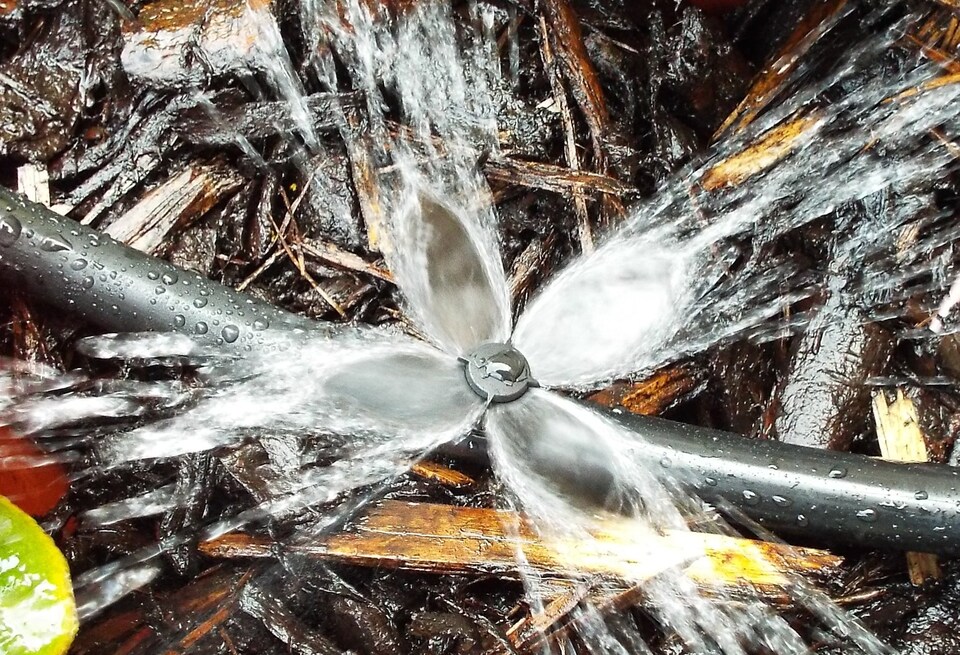 image 1 of Antelco Mini Bubbler Irrigation Dripper  360degres  Adjustable Flow 4mm Barb Polypropylene